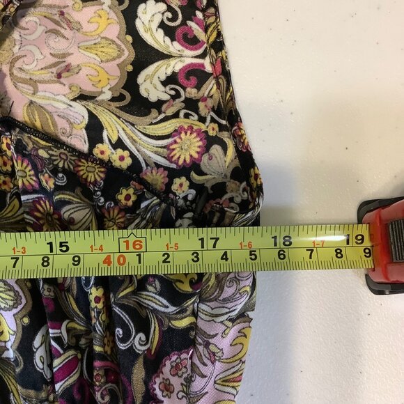 Y2K Womens M Floral Babydoll Fairy Top Cap Sleeve Romantic Tie Back Boho - Picture 7 of 10